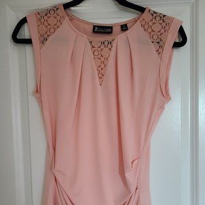 New York & Company, 7th Avenue, Lace Tank Top, Pink/Coral, Size XS